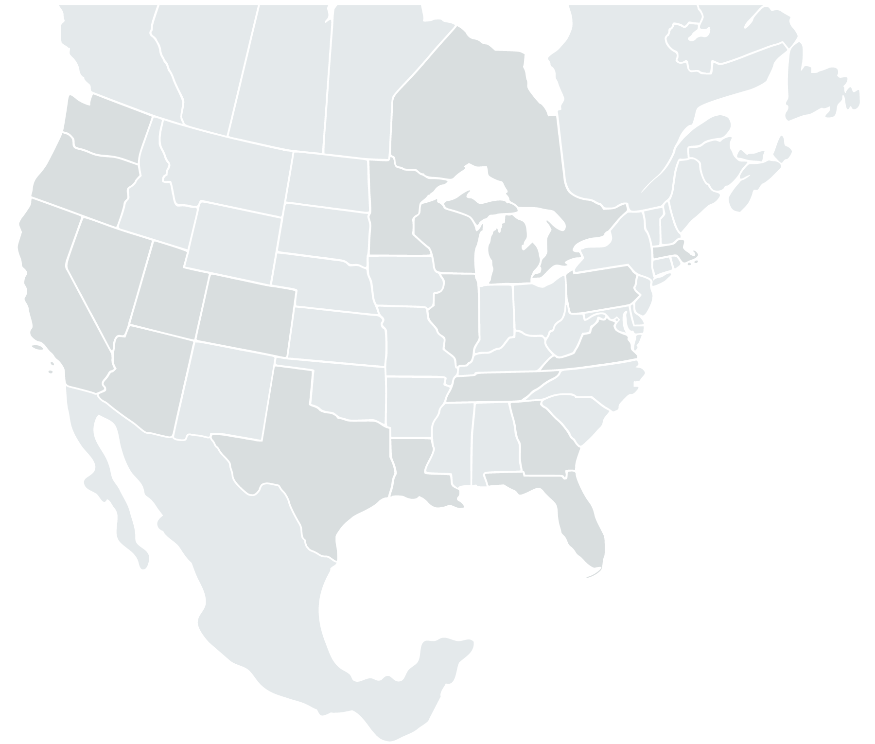 Map of North America