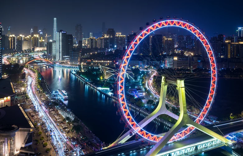 tianjin night skyline