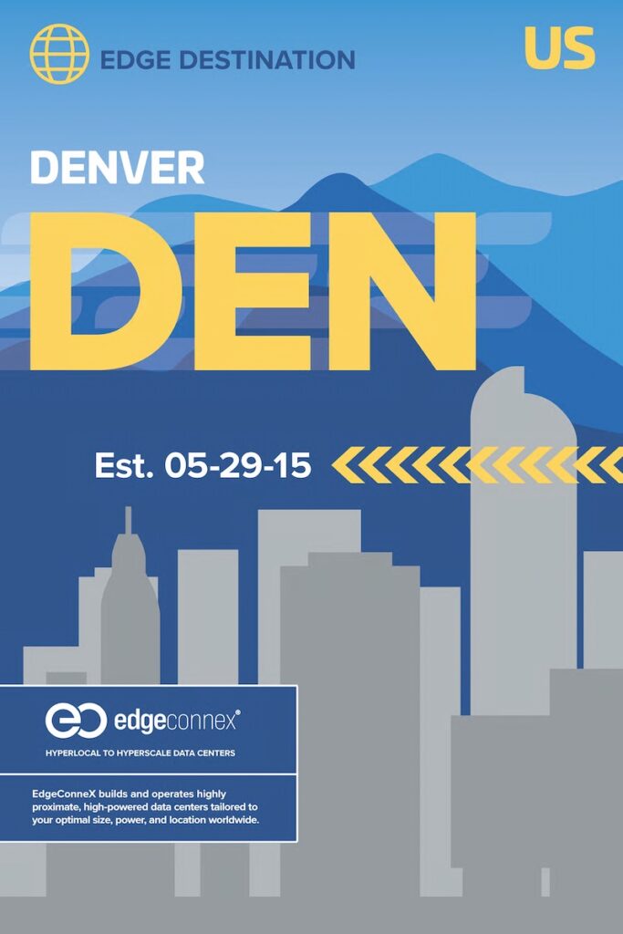 Denver luggage tag graphic