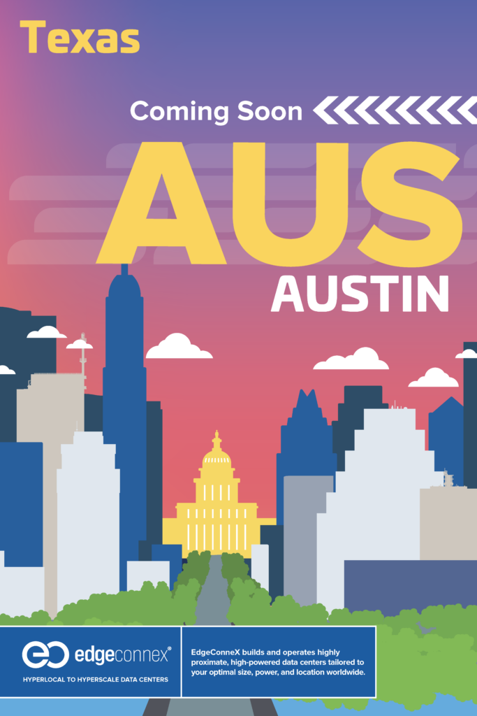 Texas skyline illustration with 