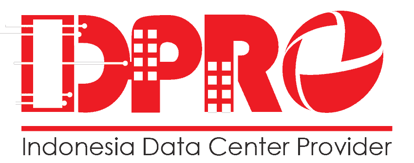 IDPRO logo with circuit design and text "Indonesia Data Center Provider" in red.