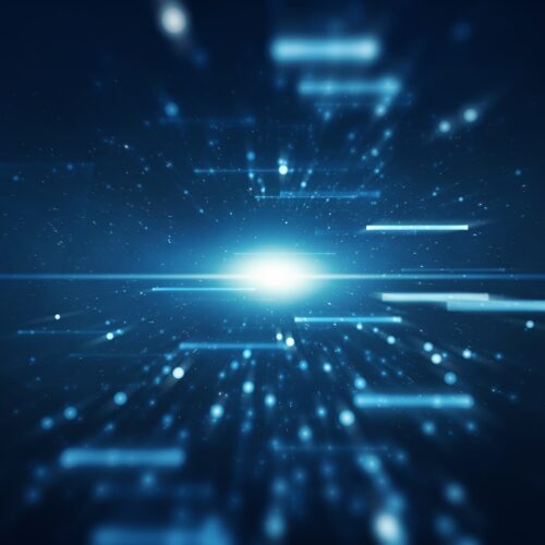 Abstract lens flare space or time travel concept background