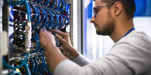 System Administrator Checking Servers